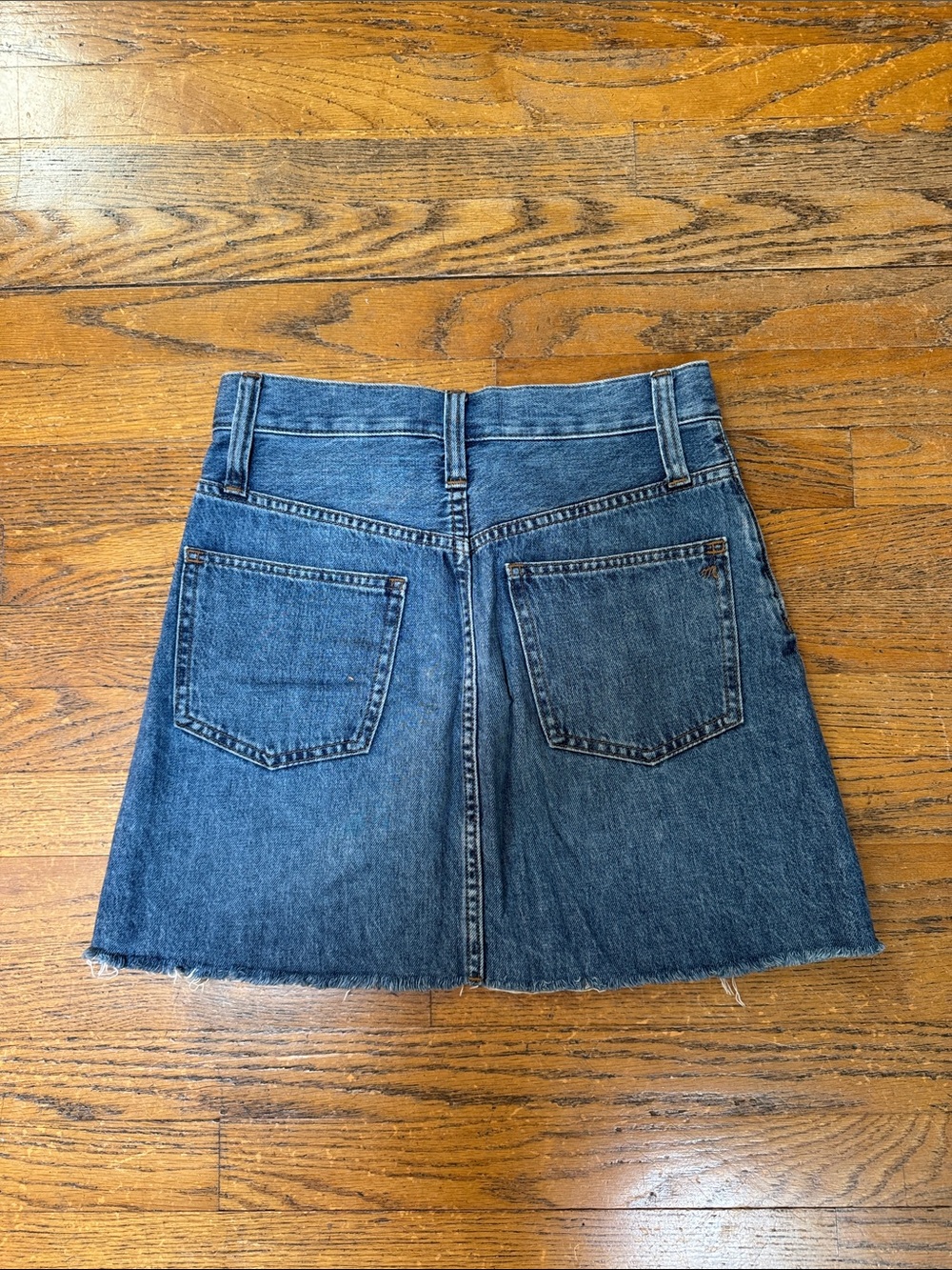 Madewell rigid denim a-line mini skirt. Size 24 - Picture 6 of 8